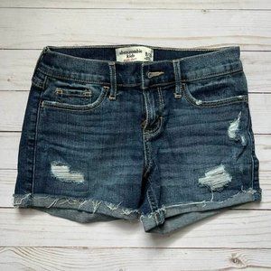 Abercrombie Girls Midi Distressed Shorts
